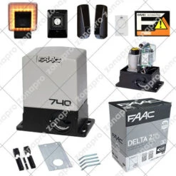 FAAC 740 DELTA 2 KIT 1056303445 Automatisme Portail Coulissant 500kg 230v