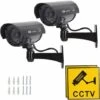 Caméra Fausse Caméra De Surveillance Caméra Factice Avec LED Infrarouge Clignotante Rouge, Caméra Fausse Caméra De Sécurité CCTV (Blanc) 2Pcs -Dahuace Boutique 80713363 1