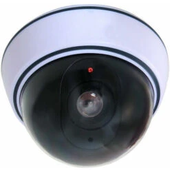 Lot De 2 Caméras Dôme Professionnelles Avec Flash Factice Avec Objectif Et LED Clignotante （Blanc） -Dahuace Boutique 81195233 3