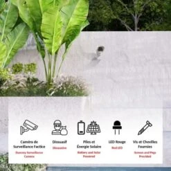 CCTV Caméra De Surveillance Factice D'Extérieur - Solaire Avec LED -Dahuace Boutique 81923298 3