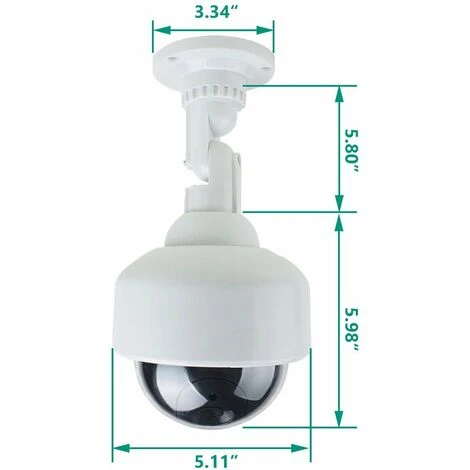 Caméra Factice Avec Objectif Speed Dome Avec Lumière Clignotante étanche Pour L'intérieur Et L'extérieur De Qualité Supérieure 4 Caméra Factice Avec Objectif Speed Dome Avec Lumière Clignotante étanche Pour L'intérieur Et L'extérieur De Qualité Supérieure – Image 2