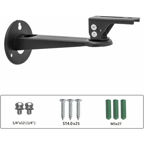 Mini Support Vidéoprojecteur Mural, 20cm Acier Carbone - 360° Réglable Support De Plafond Videoprojecteur Avec Des Vis M4 Pour Caméra/ Projecteur/ Webcam, Noir 6 Mini Support Vidéoprojecteur Mural, 20cm Acier Carbone - 360° Réglable Support De Plafond Videoprojecteur Avec Des Vis M4 Pour Caméra/ Projecteur/ Webcam, Noir – Image 4