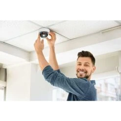 Caméra Factice Factice Avec Objectif, Vidéosurveillance, Sécurité Des Marchandises, Avec Lumière LED Rouge, Très Réaliste Pour Mur, Fausse Caméra Fausse Caméra De Surveillance Fausse Surveillance Faus -Dahuace Boutique 83995341 5