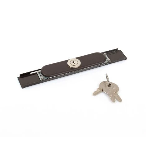 Serrure De Volet Laquée Avec Cache Plastique - Brun 3 Serrure De Volet Laquée Avec Cache Plastique - Brun