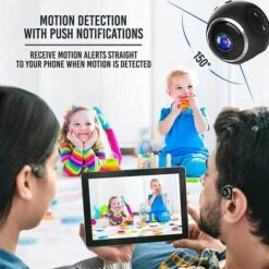 COUCOU Mini Caméras Espion HD 1080p Cachées Sans Fil Avec Vision Nocturne, Détection De Mouvement, Caméra WiFi De Sécurité à Domicile, Caméra De Surveillance Parfaite Pour L'intérieur Et L'extérieur L -Dahuace Boutique 87170443 3