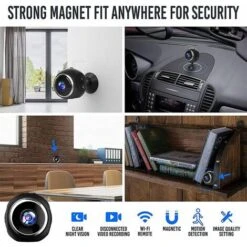 COUCOU Mini Caméras Espion HD 1080p Cachées Sans Fil Avec Vision Nocturne, Détection De Mouvement, Caméra WiFi De Sécurité à Domicile, Caméra De Surveillance Parfaite Pour L'intérieur Et L'extérieur L -Dahuace Boutique 87170443 4