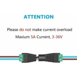 [12 Paires] DC 12V Mâle Femelle Connecteurs Adaptateur DC Facile à Installer 12V DC Câblage Alimentation Balun Connecteur D'alimentation Adaptateur Fiches Pour Caméra De Vidéosurveillance LED Bande Lu -Dahuace Boutique 87249204 3