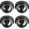 Caméras Factices, Fausse De Sécurité Caméra Dôme CCTV Avec LED Clignotant Lumière Pour Les Entreprises Magasins Accueil, Usage Intérieur Extérieur (4 Pack) -Dahuace Boutique 87288045 1