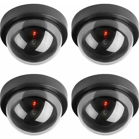 Caméras Factices, Fausse De Sécurité Caméra Dôme CCTV Avec LED Clignotant Lumière Pour Les Entreprises Magasins Accueil, Usage Intérieur Extérieur (4 Pack) 3 Caméras Factices, Fausse De Sécurité Caméra Dôme CCTV Avec LED Clignotant Lumière Pour Les Entreprises Magasins Accueil, Usage Intérieur Extérieur (4 Pack)