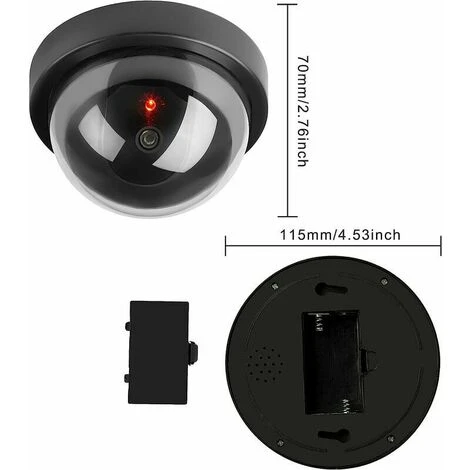 Caméras Factices, Fausse De Sécurité Caméra Dôme CCTV Avec LED Clignotant Lumière Pour Les Entreprises Magasins Accueil, Usage Intérieur Extérieur (4 Pack) 4 Caméras Factices, Fausse De Sécurité Caméra Dôme CCTV Avec LED Clignotant Lumière Pour Les Entreprises Magasins Accueil, Usage Intérieur Extérieur (4 Pack) – Image 2
