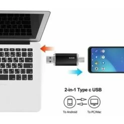 OAAO Clé USB C 64 GO, Bifrost Type-C Clef USB 64 GO 2 En 1 OTG Pen Drive 64GB Mini USB C Flash Drive 64GO Pour Huawei/Oneplus/Xiaomi/Smartphones Doté Type-C Et OTG Activé, Matebook, PC, Tablette. (Noi -Dahuace Boutique 87917355 2