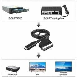 Convertisseur Péritel Vers Hdmi Adaptateur Audio Vidéo Pour Hdtv/dvd/décodeur/ps3/pal/ntsc Starlight Thsinde -Dahuace Boutique 88211991 2