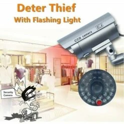 X Caméra Factice Caméra Factice D'extérieur Pour Une Utilisation En Intérieur Ou En Extérieur Avec LED Clignotante En Forme De Boule Guazhuni (argent) -Dahuace Boutique 89429791 4