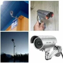 X Caméra Factice Caméra Factice D'extérieur Pour Une Utilisation En Intérieur Ou En Extérieur Avec LED Clignotante En Forme De Boule Guazhuni (argent) -Dahuace Boutique 89429791 5