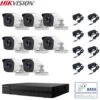 HIKVISION VIDEO SURVEILLANCE KIT DVR 8 CHANNELS 8 CAMERAS 4 MPX -Dahuace Boutique 89575296 1