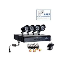 KIT DE SURVEILLANCE VIDÉO 4 CAMÉRAS INFRAROUGES + DVR + ALIMENTATION + CÂBLES 8 KIT DE SURVEILLANCE VIDÉO 4 CAMÉRAS INFRAROUGES + DVR + ALIMENTATION + CÂBLES -Dahuace Boutique 89576091 2