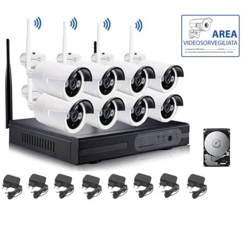 KIT DE SURVEILLANCE VIDÉO SANS FIL FULL WIFI HD IP 8 CAMÉRAS NVR LAN REMOTE 3G HD 500 4 KIT DE SURVEILLANCE VIDÉO SANS FIL FULL WIFI HD IP 8 CAMÉRAS NVR LAN REMOTE 3G HD 500 – Image 2