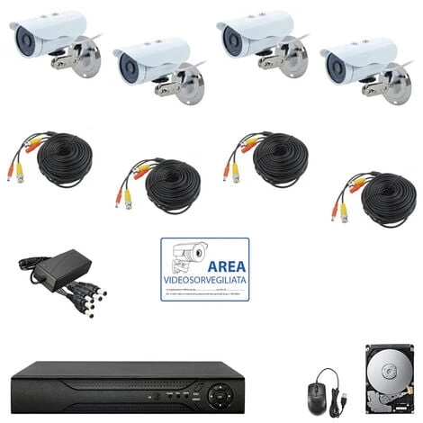 KIT DE VIDÉOSURVEILLANCE AHD IP CLOUD DVR 4 CANAUX 4 CAMÉRAS HD IR 2 MPX HD 320GB 3 KIT DE VIDÉOSURVEILLANCE AHD IP CLOUD DVR 4 CANAUX 4 CAMÉRAS HD IR 2 MPX HD 320GB
