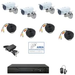 KIT DE SURVEILLANCE VIDÉO AHD IP CLOUD DVR 4 CANAUX 4 CAMÉRAS HD IR 2 MPX COMPLET -Dahuace Boutique 89576688 2