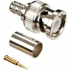 WddnAot Lot De 20 Connecteurs BNC Mâle Ver Fiche RG59 Raccords à Sertir Pour Câble Coaxial De Caméra CCTV Vidéosurveillance