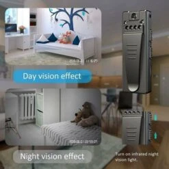 Mini Portable Camera Espion ,1080P Spy Cam Sans Fil Nanny Caméra Cachée Avec Détection De Mouvement Et Vision Nocturne, Interieur /Exterieur Micro Camera Surveillance (avec Carte 32 Go) -Dahuace Boutique 90031465 5