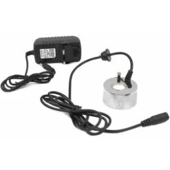 Brumisateur à Ultrasons 24 V Avec Adaptateur D'alimentation, Atomiseur D'humidificateur D'air De Fontaine De Brumisateur De Poisson Argenté (prise Britannique)