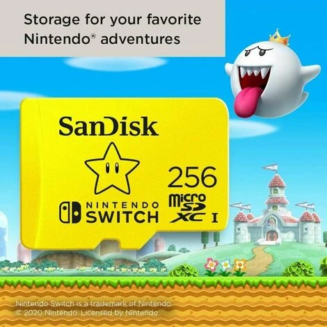 SanDisk Carte MicroSDXC UHS-I Pour Nintendo Switch 256 Go - Produit Sous Licence Nintendo 4 SanDisk Carte MicroSDXC UHS-I Pour Nintendo Switch 256 Go - Produit Sous Licence Nintendo – Image 2