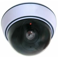 Lot De 2 Caméras Dôme Professionnelles Avec Flash Factice Avec Objectif Et LED Clignotante （Blanc） -Dahuace Boutique 91789535 3