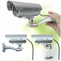 2 X Camera Factice Caméra Extérieure Factice Pour Une Utilisation Intérieure Ou Extérieure Avec Une Forme De Balle LED Clignotante Guazhuni(Argent) 9 2 X Camera Factice Caméra Extérieure Factice Pour Une Utilisation Intérieure Ou Extérieure Avec Une Forme De Balle LED Clignotante Guazhuni(Argent) -Dahuace Boutique 91789851 3