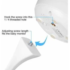 Universal Support Babyphone Camera, Support De Caméra Moniteur Bebe Flexible, Sans Perçage, Support Compatible Avec La Plupart Des Moniteurs Et Téléphones De Bébé Blanc -Dahuace Boutique 92103968 5