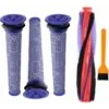 FlkwoH 185mm Brosse Rouleau Pour Dyson V6 DC59 DC62 SV03 SV07 Kit De Rechange, Remplace Filtres Pièces Accessoires Pour Dyson Aspirateur(1 Rouleau De Brosse 185mm, 3 Filtre Hepa Et 1 Outil De Nettoyag -Dahuace Boutique 92327672 1