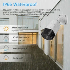 ELLE Camera PoE Super Haute Definition 5MP Camera De Securite Interieure Exterieure Surveillance Video IR Vision Nocturne Detection De Mouvement Acces A Distance, Modele:Blanc -Dahuace Boutique 92445448 3