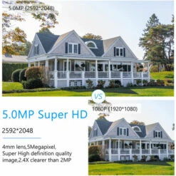 ELLE Camera PoE Super Haute Definition 5MP Camera De Securite Interieure Exterieure Surveillance Video IR Vision Nocturne Detection De Mouvement Acces A Distance, Modele:Blanc -Dahuace Boutique 92445448 4