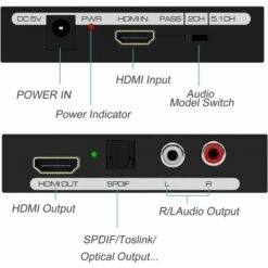 Convertisseur HDMI Vers HDMI + AUDIO + SPDIF + R/L HD 4K 30Hz Pour Home Cinéma-962.5cm -Dahuace Boutique 92628436 2