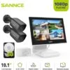 SANNCE Le Kit De Système De Vidéosurveillance De Sécurité 4 Canaux CCTV Prend En Charge ONVIF Outdoor 2 Caméras - Disque Dur De 2 To -Dahuace Boutique 93430122 1
