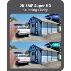 ANNKE Système De Caméra De Vidéosurveillance 8 Canaux Ultra HD 4K H.265 + DVR Et Caméras 4 × 5MP HD Résistantes Aux Intempéries Avec EXIR LED IR Night Vision - Avec Disque Dur De 1 To -Dahuace Boutique 93430182 5