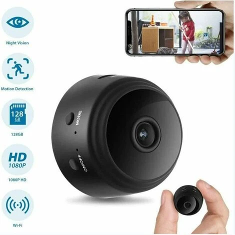 Mini Caméra Espion, Securite Camera 4K HD WiFi Résolution Réglable Caméra De Surveillance Avec Vision Nocturne Et Détection De Mouvement Pour Hidden Caméra Interieur/Exterieur (noir) 4 Mini Caméra Espion, Securite Camera 4K HD WiFi Résolution Réglable Caméra De Surveillance Avec Vision Nocturne Et Détection De Mouvement Pour Hidden Caméra Interieur/Exterieur (noir) – Image 2