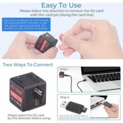 Mini Caméra Espion , HD 1080P Caméra Petite De Surveillance Portable, Micro Caméra Cachée Avec Détection De Mouvement Et Vision Nocturne Infrarouge, Pour L'intérieur Et L'extérieur -Dahuace Boutique 94538718 5