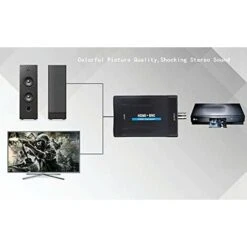 Adaptateur HDMI Vers BNC, Adaptateur Vidéo HDMI Vers BNC Composite Et Convertisseur De Signal Audio 3,5 Mm 480i 576i Prise En Charge NTSC/PAL, Convertisseur HDMI BNC Respectueux De L'environnem -Dahuace Boutique 94700183 4