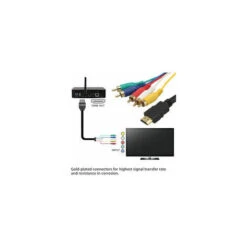 Câble HDMI Vers RCA, Câble Adaptateur Convertisseur HDMI Vers 5 RCA, 1080P HDMI Vers AV HDTV Adaptateur De Convertisseur Audio Vidéo Composite RCA Pour TV HDTV -Dahuace Boutique 94792238 4