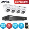 Annke Kit Caméra De Surveillance Filaire 4CH 5MP DVR Enregistreur + 4 Caméra HD 1080P Extérieur Vision Nocture 20m – Avec 4 Caméra Dôme Sans Disque Dur -Dahuace Boutique 95629587 1