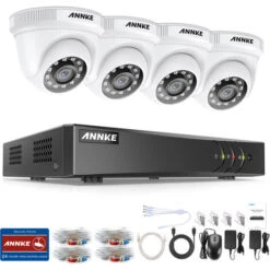 Annke Kit Caméra De Surveillance Filaire 4CH 5MP DVR Enregistreur + 4 Caméra HD 1080P Extérieur Vision Nocture 20m – Avec 4 Caméra Dôme Sans Disque Dur 11 Annke Kit Caméra De Surveillance Filaire 4CH 5MP DVR Enregistreur + 4 Caméra HD 1080P Extérieur Vision Nocture 20m – Avec 4 Caméra Dôme Sans Disque Dur -Dahuace Boutique 95629587 5