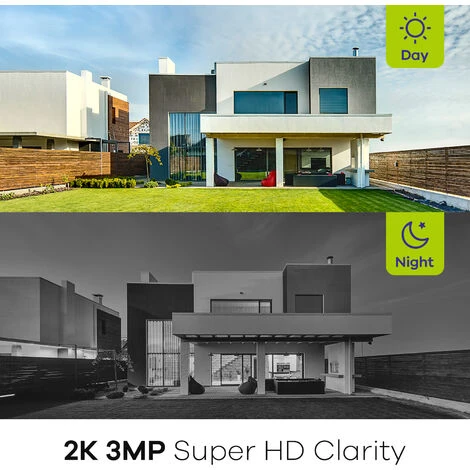 SANNCE WiFi Caméra De Surveillance IP Caméra Sans Fil 3MP 2 Caméras De Vidéosurveillance Sécurité Intérieur Extérieur Wireless Caméra Bullet Blanc 4 SANNCE WiFi Caméra De Surveillance IP Caméra Sans Fil 3MP 2 Caméras De Vidéosurveillance Sécurité Intérieur Extérieur Wireless Caméra Bullet Blanc – Image 2