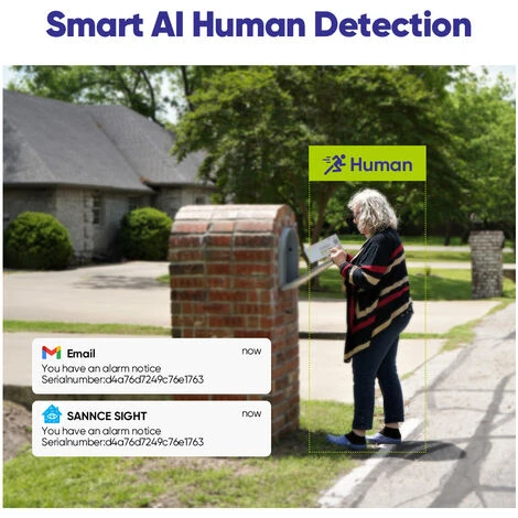 SANNCE WiFi Caméra De Surveillance IP Caméra Sans Fil 3MP 2 Caméras De Vidéosurveillance Sécurité Intérieur Extérieur Wireless Caméra Bullet Blanc 5 SANNCE WiFi Caméra De Surveillance IP Caméra Sans Fil 3MP 2 Caméras De Vidéosurveillance Sécurité Intérieur Extérieur Wireless Caméra Bullet Blanc – Image 3