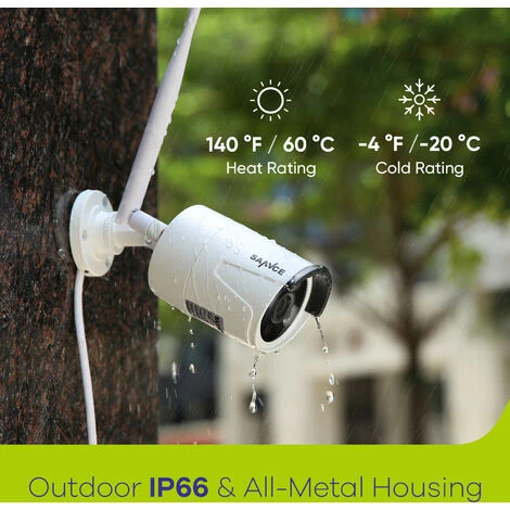 SANNCE WiFi Caméra De Surveillance IP Caméra Sans Fil 3MP 2 Caméras De Vidéosurveillance Sécurité Intérieur Extérieur Wireless Caméra Bullet Blanc 6 SANNCE WiFi Caméra De Surveillance IP Caméra Sans Fil 3MP 2 Caméras De Vidéosurveillance Sécurité Intérieur Extérieur Wireless Caméra Bullet Blanc – Image 4