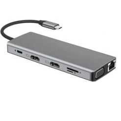 Hub USB C HDMI, Adaptateur Multiport 12-en-1 Vers Dual HDMI Et VGA, Carte SD/TF, 4 Ports USB, Docking Station Double HDMI Pour MacBook -Dahuace Boutique 97245667 5