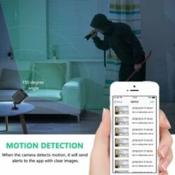 Mini Caméra Espion Cachée, Caméra HD Sans Fil 1080P WiFi Portable Petite Caméra De Sécurité Avec Détection De Mouvement Et Vision Nocturne, Grand Angle 150 ° Pour IOS / Android (2.4G Uniquement) -Dahuace Boutique 97444489 4