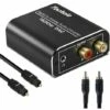 Dac Audio 192Khz, Aluminium Dac Convertisseur Audio Numérique Vers Analogique, Digital Spdif Toslink Vers Stéréo L/R Rca Jack 3,5Mm Avec Optique/Coaxial Cable Pour Tv Hd Blu-Ray Ps3 Ps4 Xbox -Dahuace Boutique 98181877 1