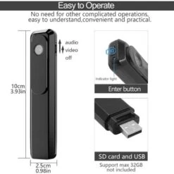 Mini Caméra Espion Enregistreur HD 1080P Mini Cachée Portable Body Camera Avec Vision Nocturne Micro Camera Surveillance Enregistreur Audio Et Vidéo Nanny Caméra Pour Interieur/Exterieur 11 Mini Caméra Espion Enregistreur HD 1080P Mini Cachée Portable Body Camera Avec Vision Nocturne Micro Camera Surveillance Enregistreur Audio Et Vidéo Nanny Caméra Pour Interieur/Exterieur -Dahuace Boutique 98496988 5