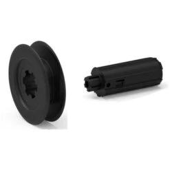 Embout Avec Poulie Ø 125 Mm Pour Tube ZF 54 Sur Téton Ø 12 Ou Carré 10 Mm